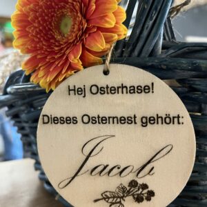 Osterkorb Anhänger personalisiert